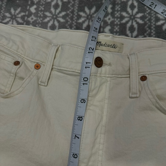 Madewell Perfect Vintage Flare Crop Jeans Vintage Canvas Cream‎ NI959 Size 31 - Picture 10 of 11